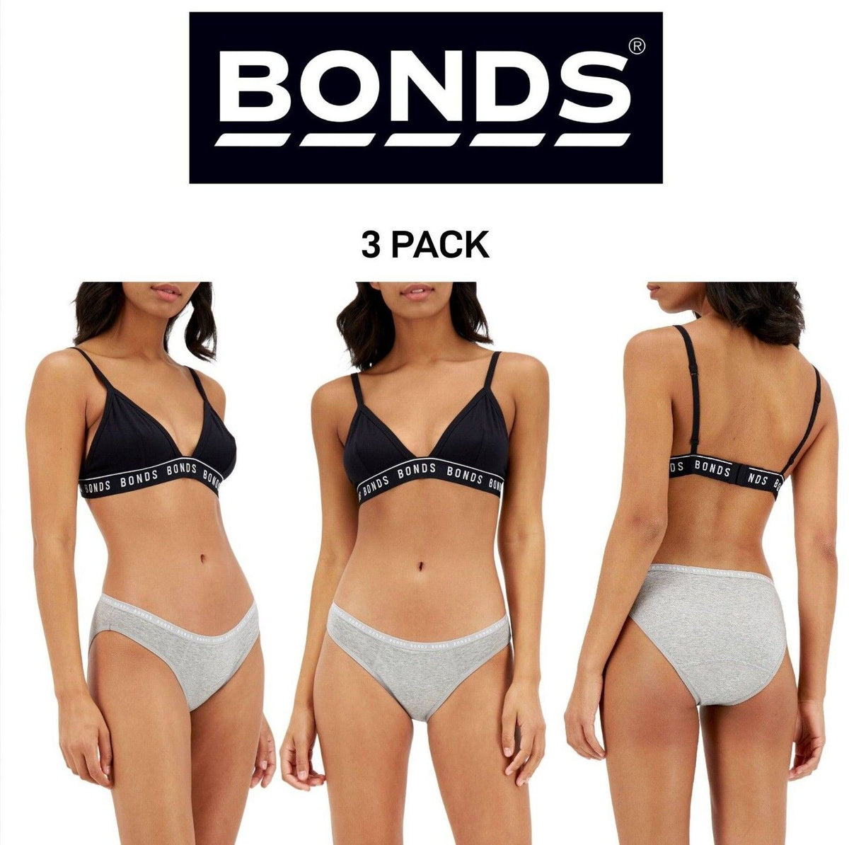 Bonds Womens Bloody Comfy Period Bikini Light Worry Free Undies 3 Pack WTAFA