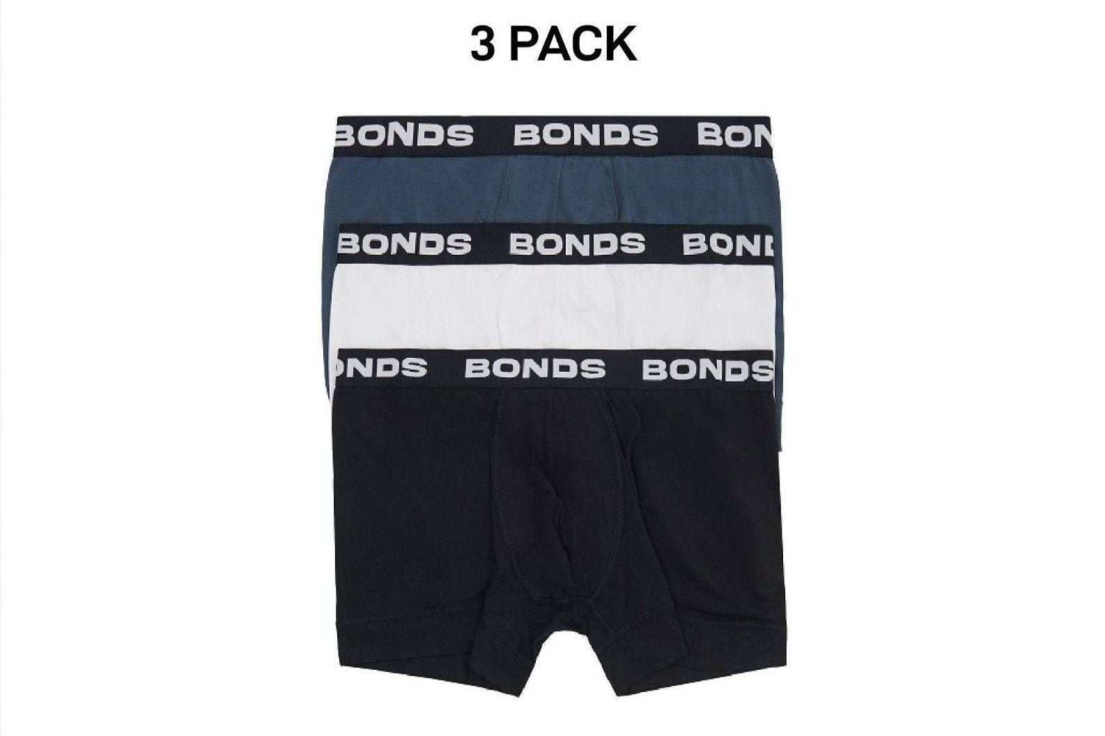 Bonds Mens Total Package Trunk Comfy Super Soft and Breathable 3 Pack MWK83A