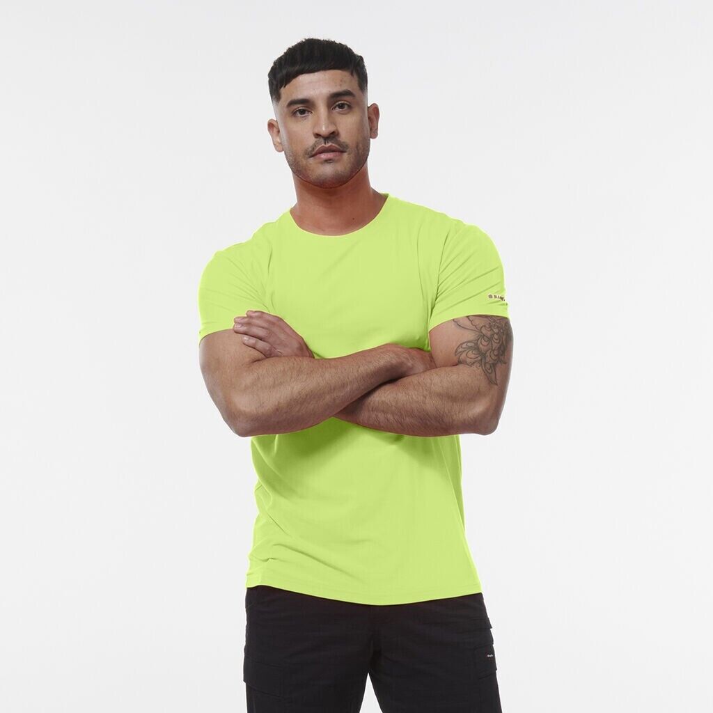 FATHER'S DAY SALE! KingGee Mens HI Vis Crew Shirt Reflective Sleeve Tee K54034