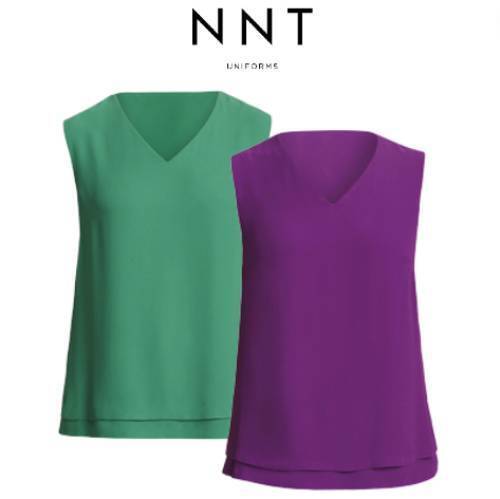 NNT Women Anti Stain Georgette S/L V Neck Classic Fit Formal Wear CATU5U