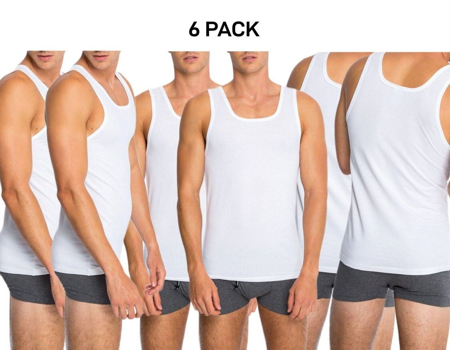Bonds Mens New Coral Island Singlet Comfy and Breathable Feeling 6 Pack MXQ7A