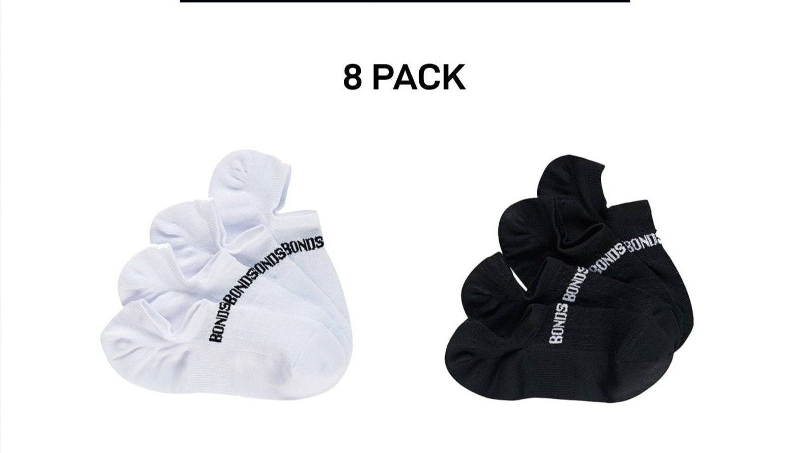 Bonds Womens Play It Cool No Show Breathable Mesh Panels Socks 8 Pack LYE74N