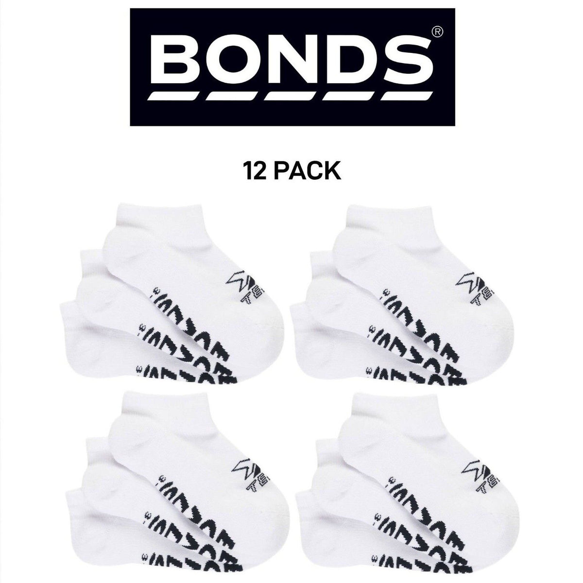 Bonds Womens X-Temp Low Cut Socks Comfortable Cushioned Soles 12 Pack LXWX3N