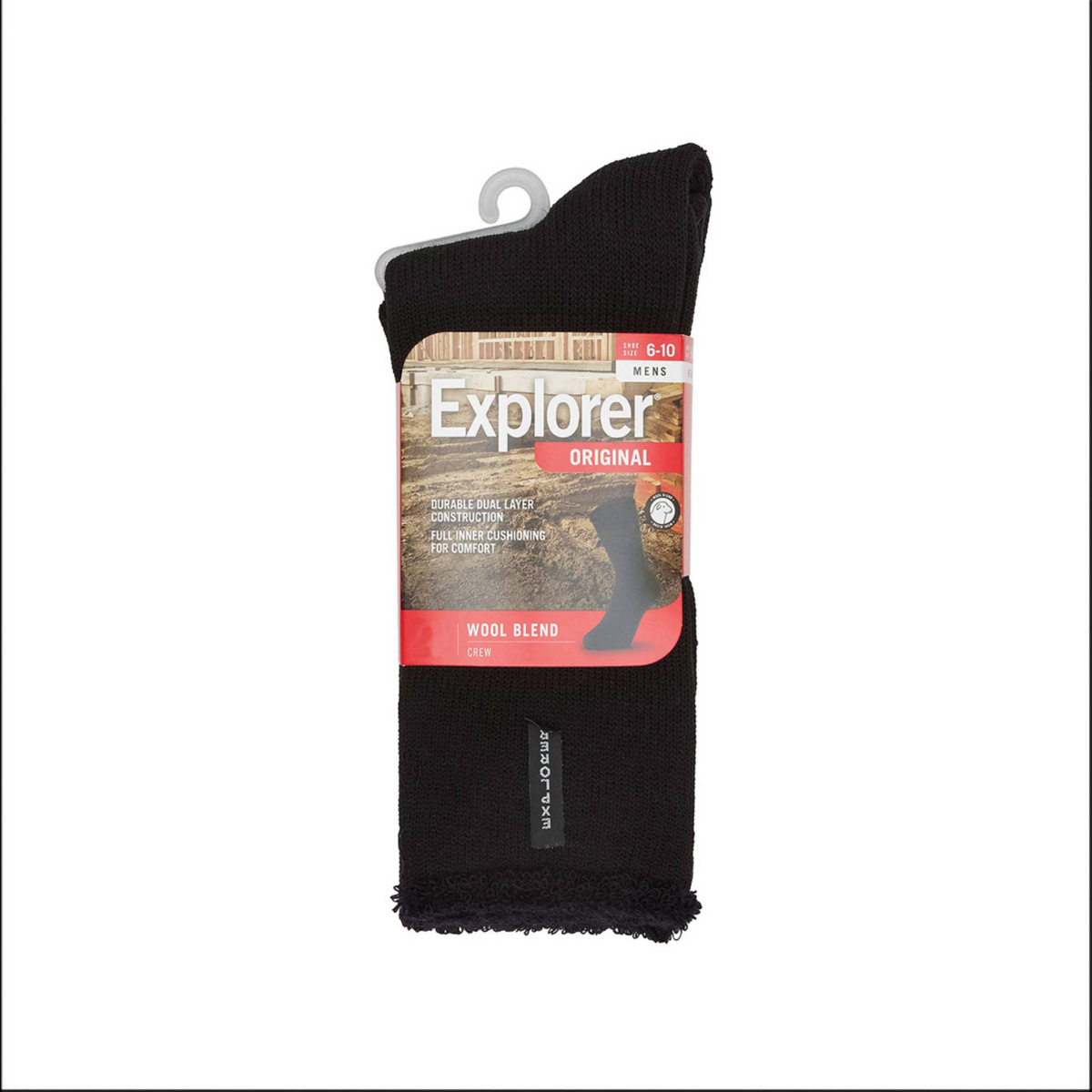 Bonds Explorer Original Comfortable Wool Blend 6 Pack Crew Sock S1139