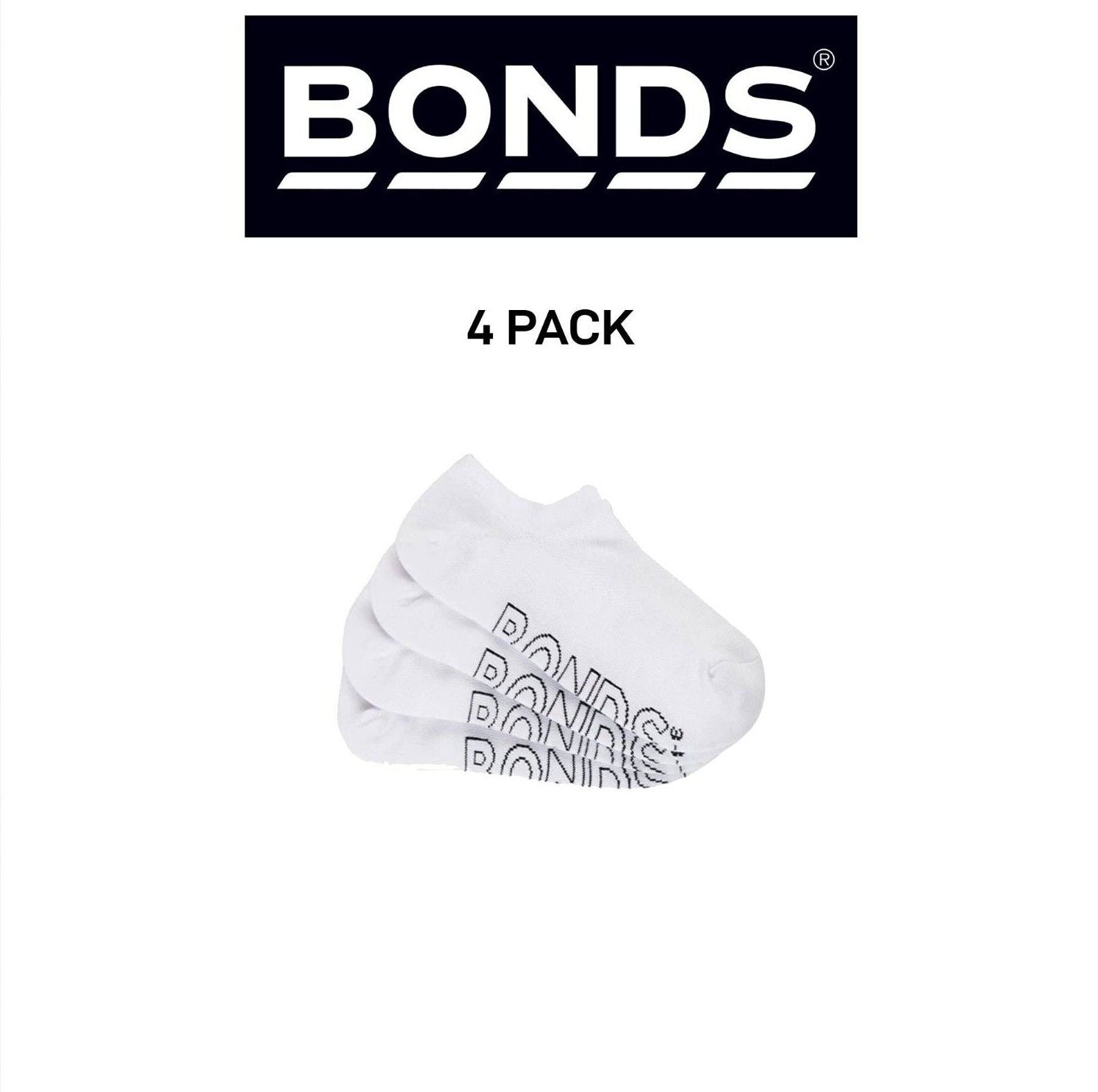 Bonds Womens Lightweight No Show Cotton Mesh Cooling Zone Socks 4 Pack LXPW4N