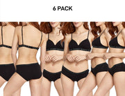 Bonds Womens Hipster Boyleg Coverage Flattering Soft & Comfy Undies 6 Pack WUVWB