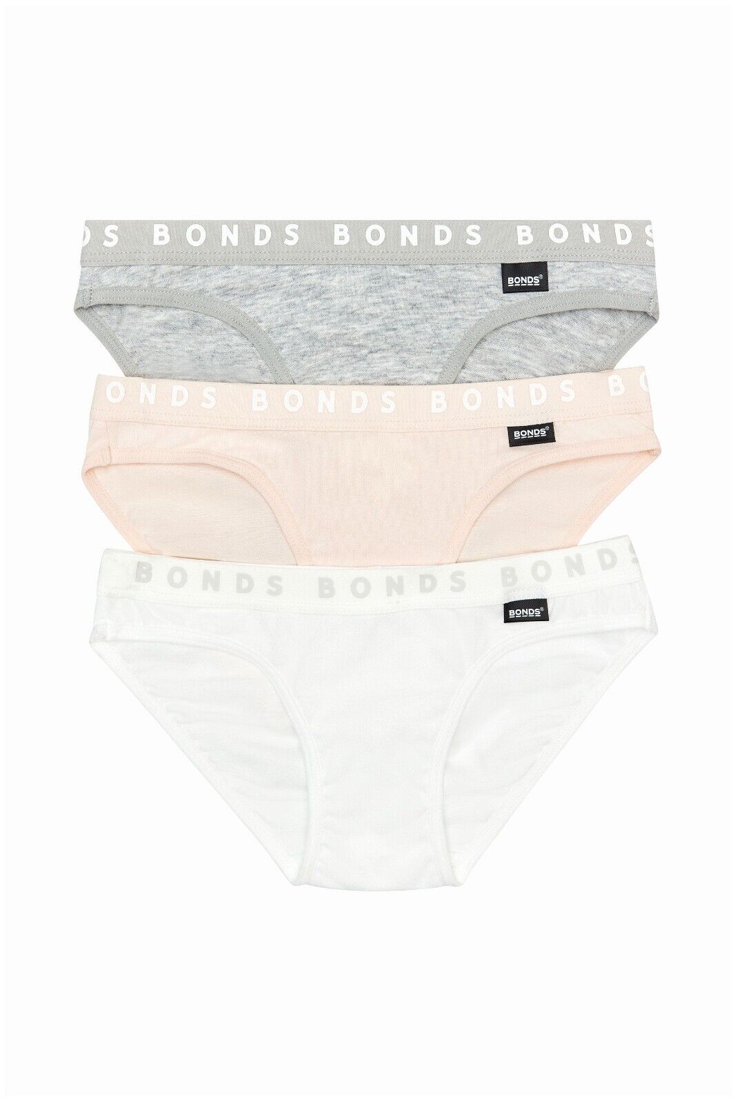 Bonds Girls Hipster Bikini Plain Comfortable Cotton Fabric 6 Pack UWPR3A