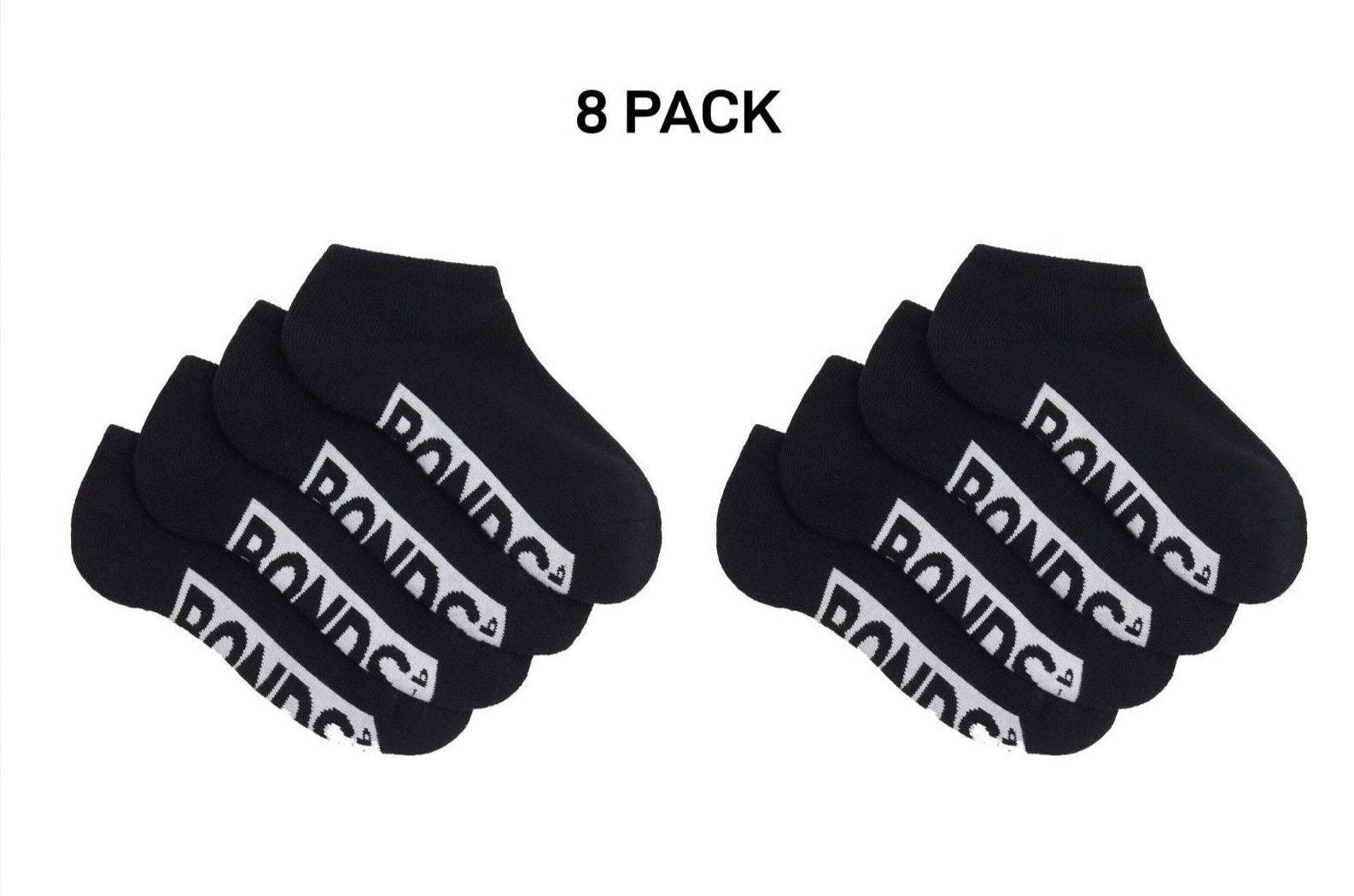 Bonds Kids Logo Cushioned Low Cut Socks Cotton Comfy Cushioning 8 Pack RXTV4W