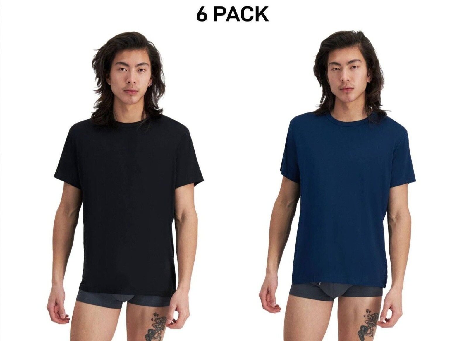 Bonds Mens Sleep Viscose Bamboo Tee Shirt Relaxed Comfortable Fit 6 Pack MW9V