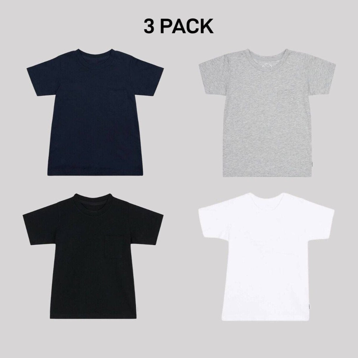 Bonds Kids Next Gen Crew Tee Cotton Shirt Perfect Comfort and Style 3 Pack KVRHK