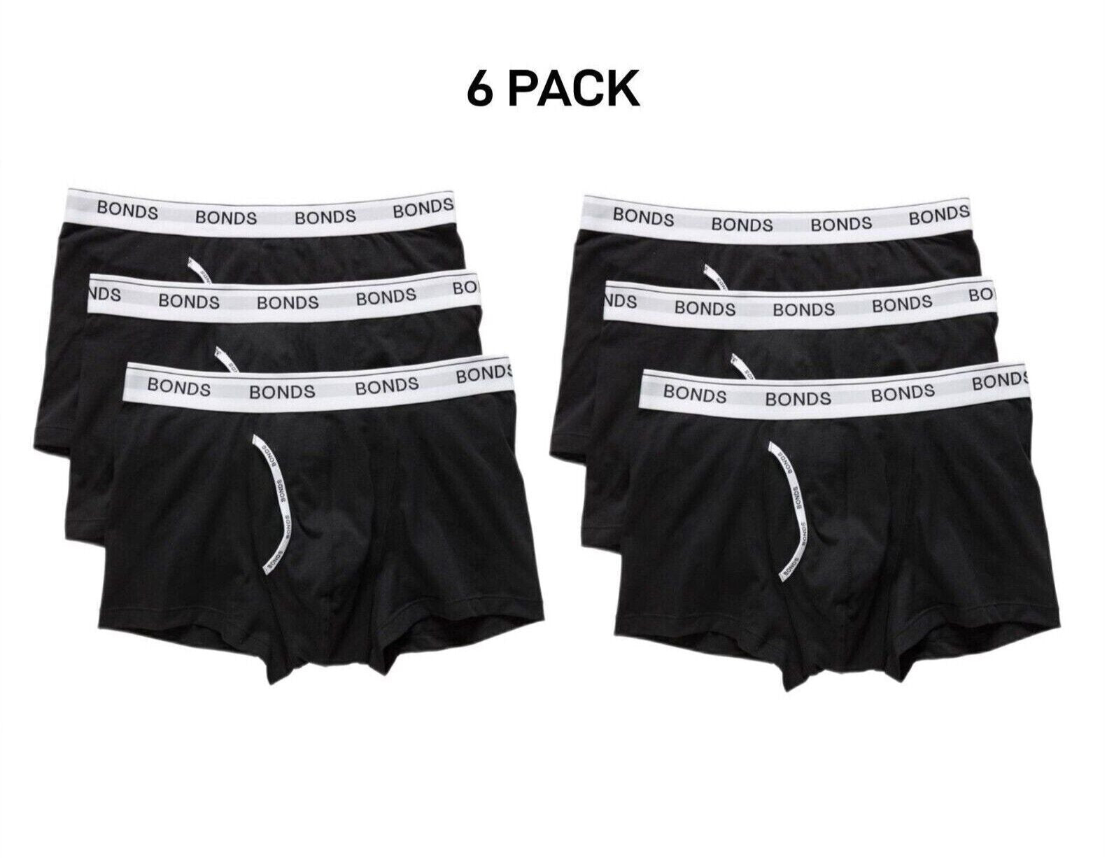 Bonds Mens Guyfront Trunk Seamfree Sides and Fly Front Opening 6 Pack MY963A
