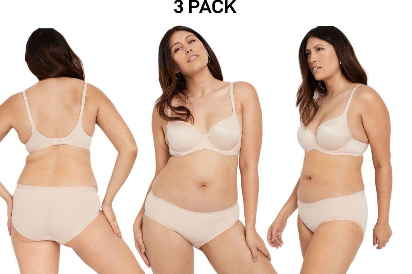 Bonds Womens Invisitails Midi Soft Lightweight Bikini Brief 3 Pack WZGJY