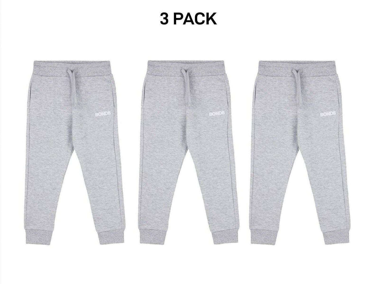 Bonds Baby Tech Sweats Trackie Lightweight and Warm Sporty Style 3 Pack KVQRA