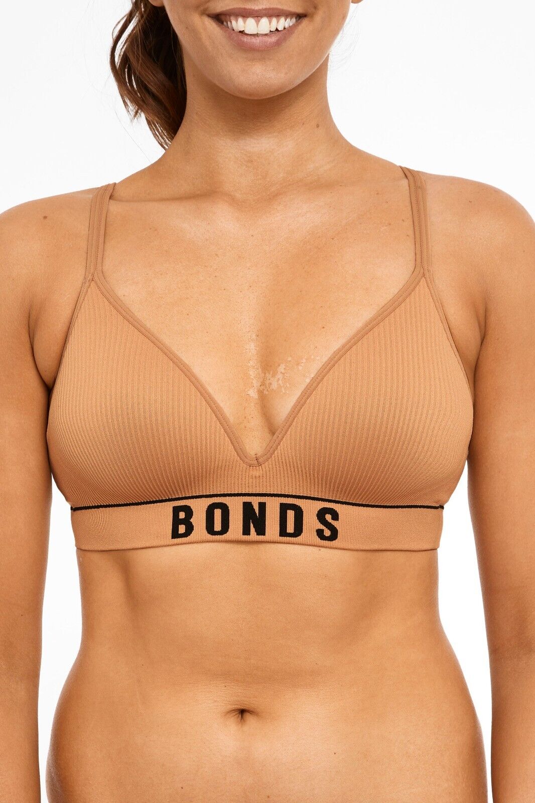 Bonds Womens Retro Rib Wirefree Tee Bra Soft & Supportive Underband 3 Pack YXF7W