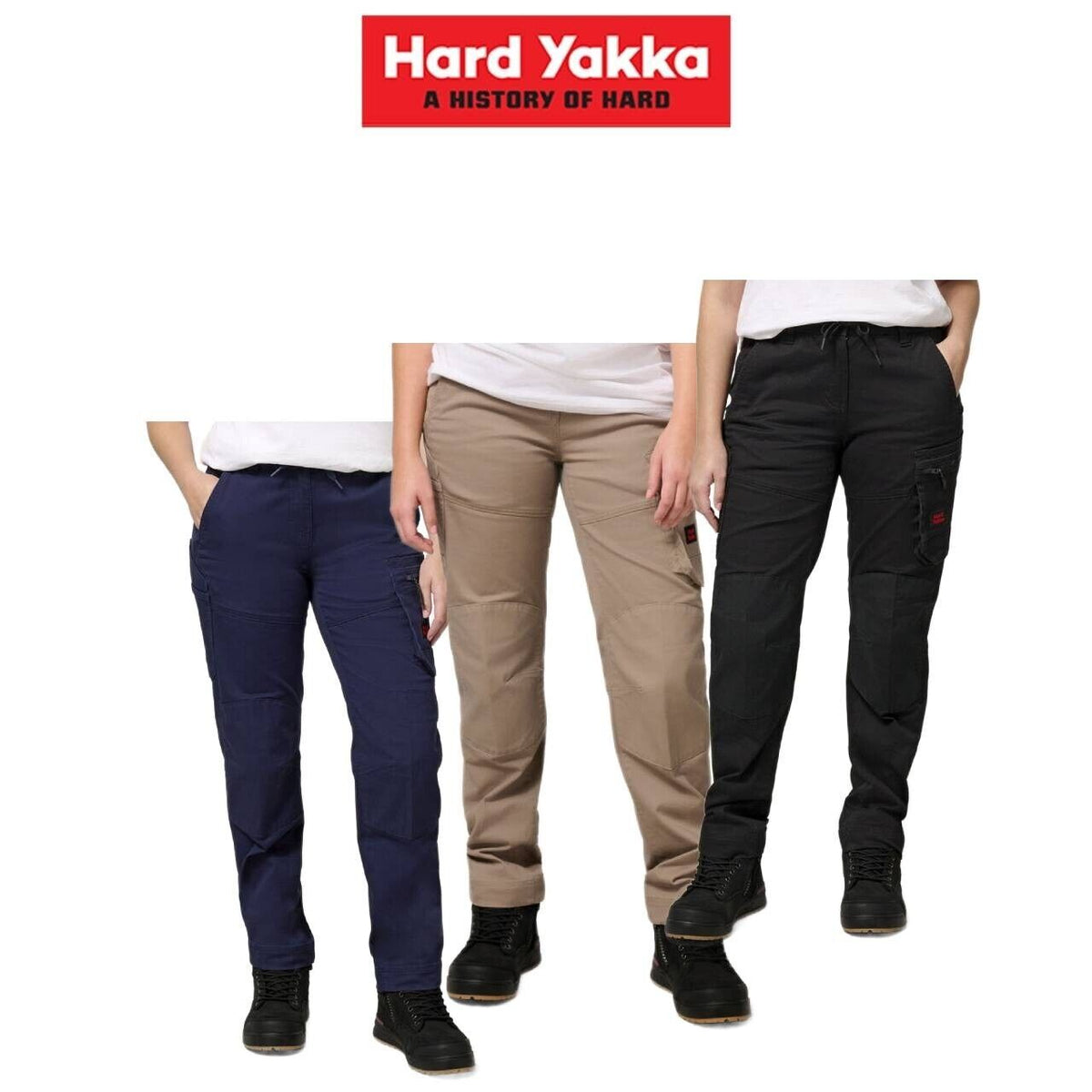 Hard Yakka Womens 3056 ToughMaxx Regular Fit Comfortable Work Pants Y08123