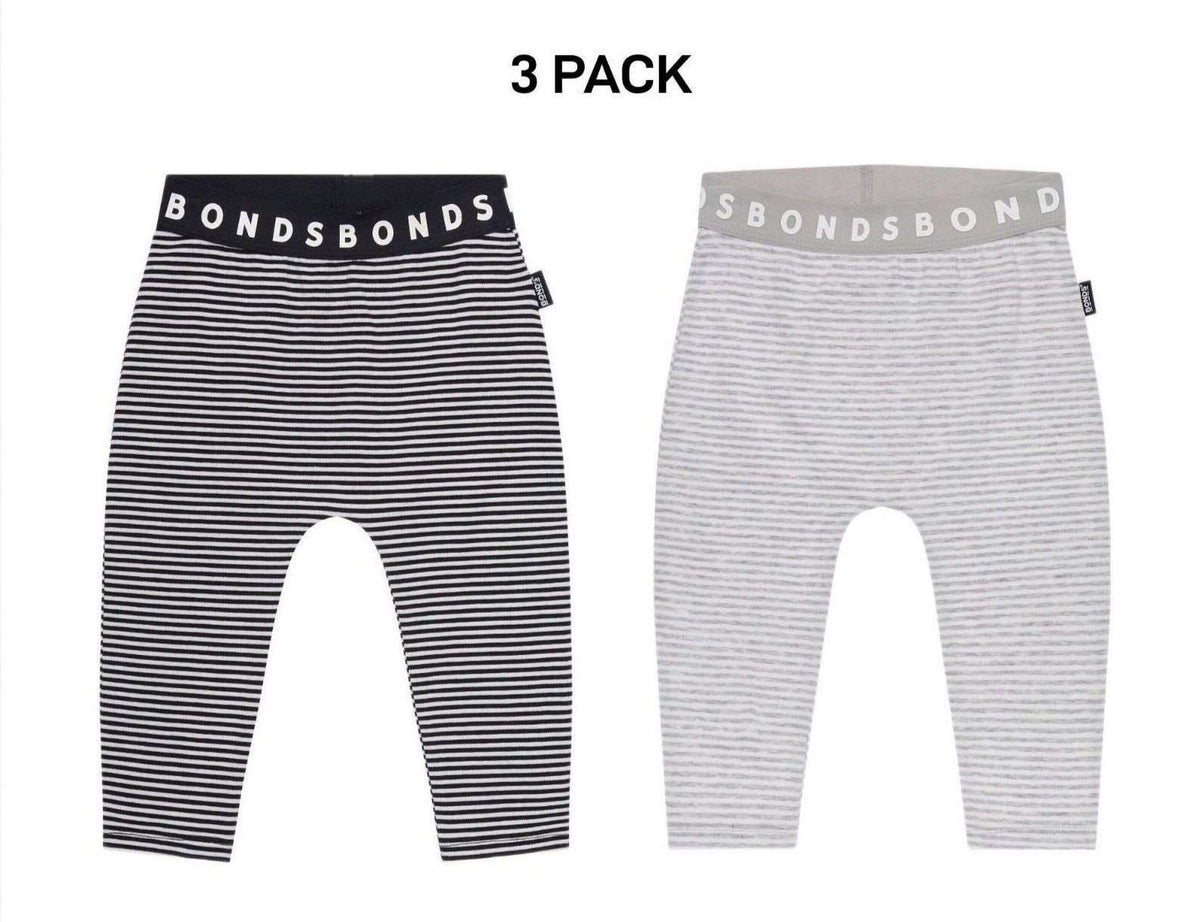 Bonds Baby Stretchies Legging Versatile Strong Elastic Waistband 3 Pack BXUGA