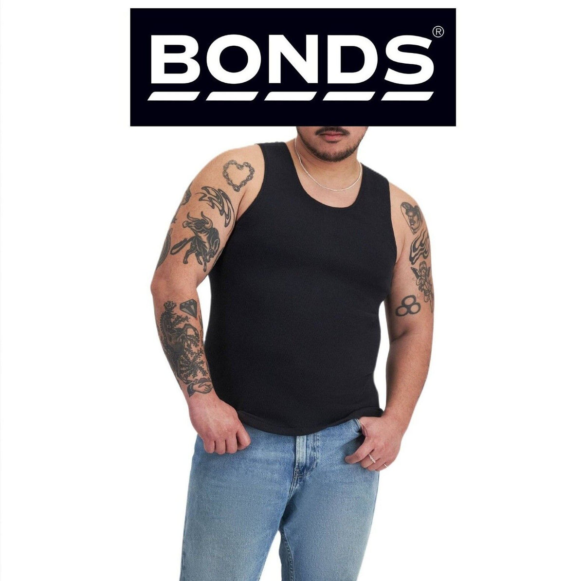 Bonds Mens Chesty Singlets Cotton Side Seamfree Comfortable Fit M757O