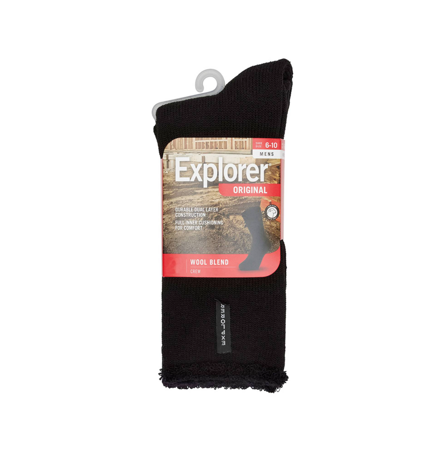 Bonds Explorer Original Wool Blend Crew Soft Cushioned Soles Sock 6 Pack S1138