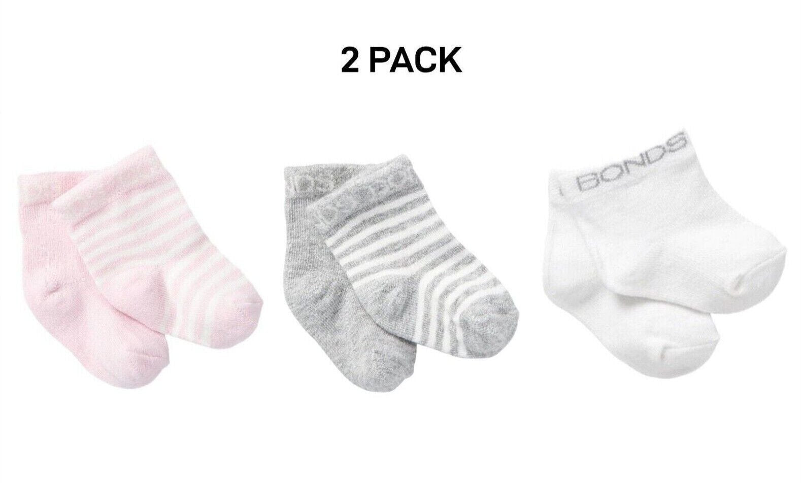 Bonds Baby Classics Bootee Comfortable Soft Natural Cotton 2 Pack RYY92N