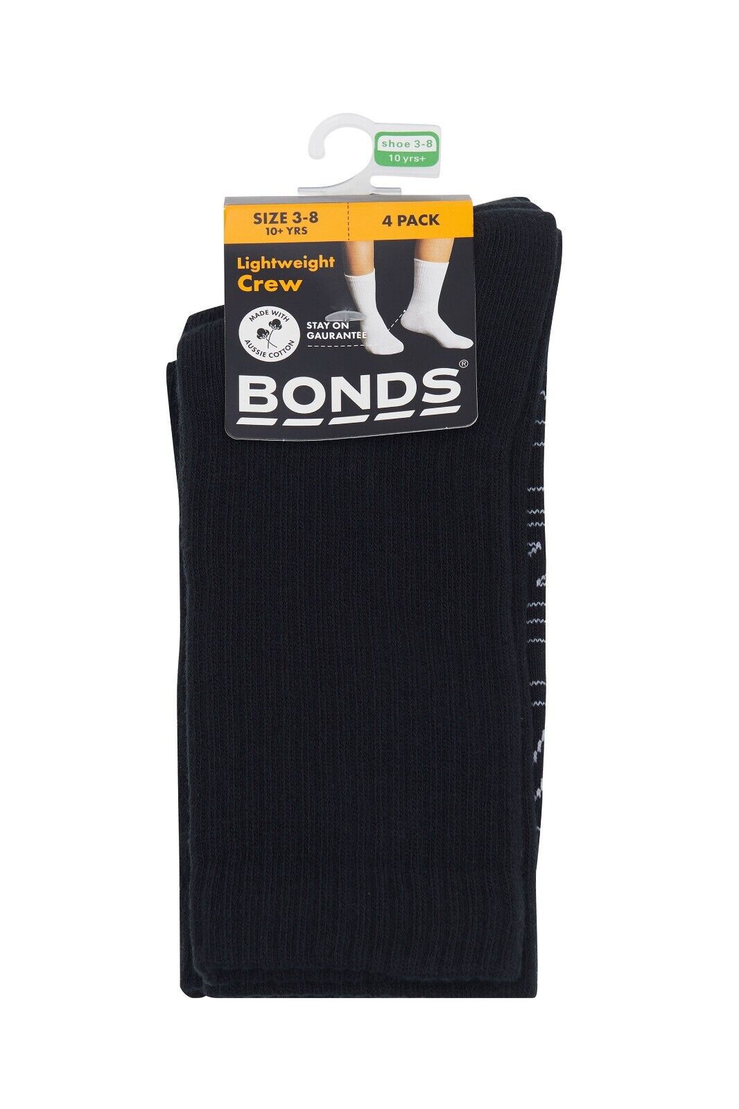 Bonds Kids Logo Light Crew Sock Soft Cotton Mesh Cooling 16 Pack RXVJ4N