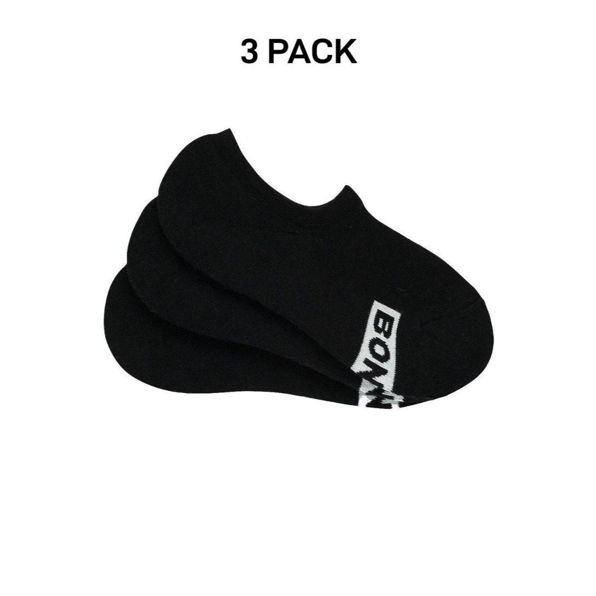 Bonds Mens Logo Sneaker Socks Cushioned Soles & Breathable Cotton 3 Pack SXKQ3N