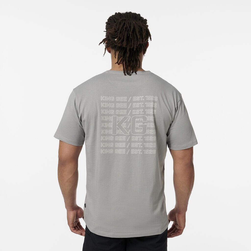 KINGGEE Mens Trademark Graphic Print Crew Neck Tee AUS Cotton Tshirt K14009-Collins Clothing Co