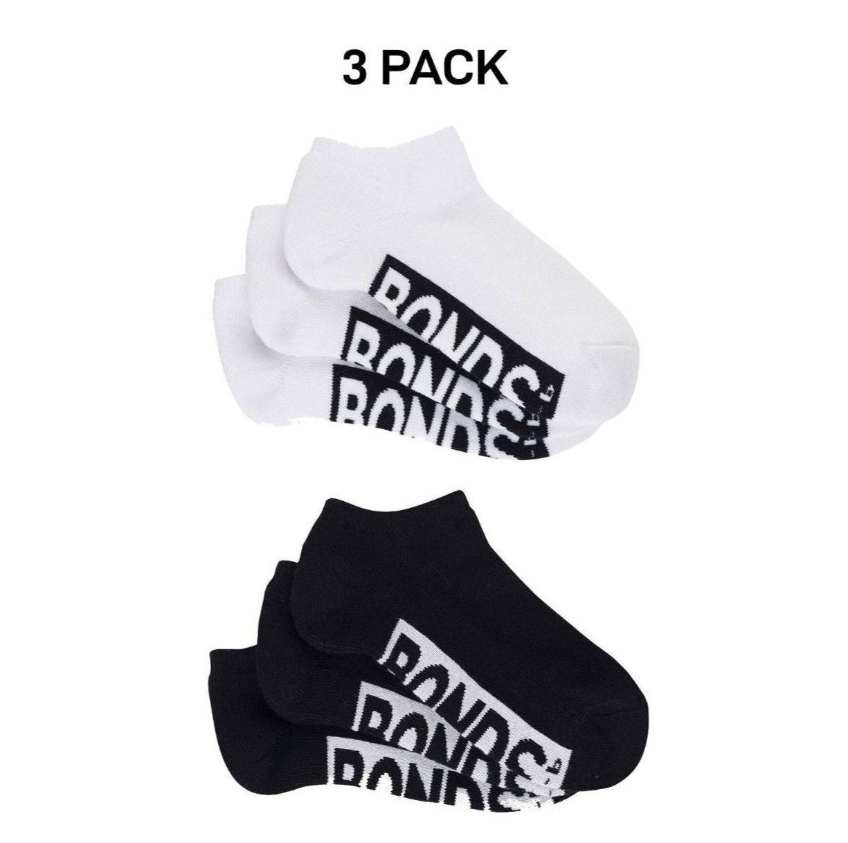 Bonds Kids Cushioned Low Cut Mesh Cooling Zone Cotton Sock 3 Pack RXVQ3N