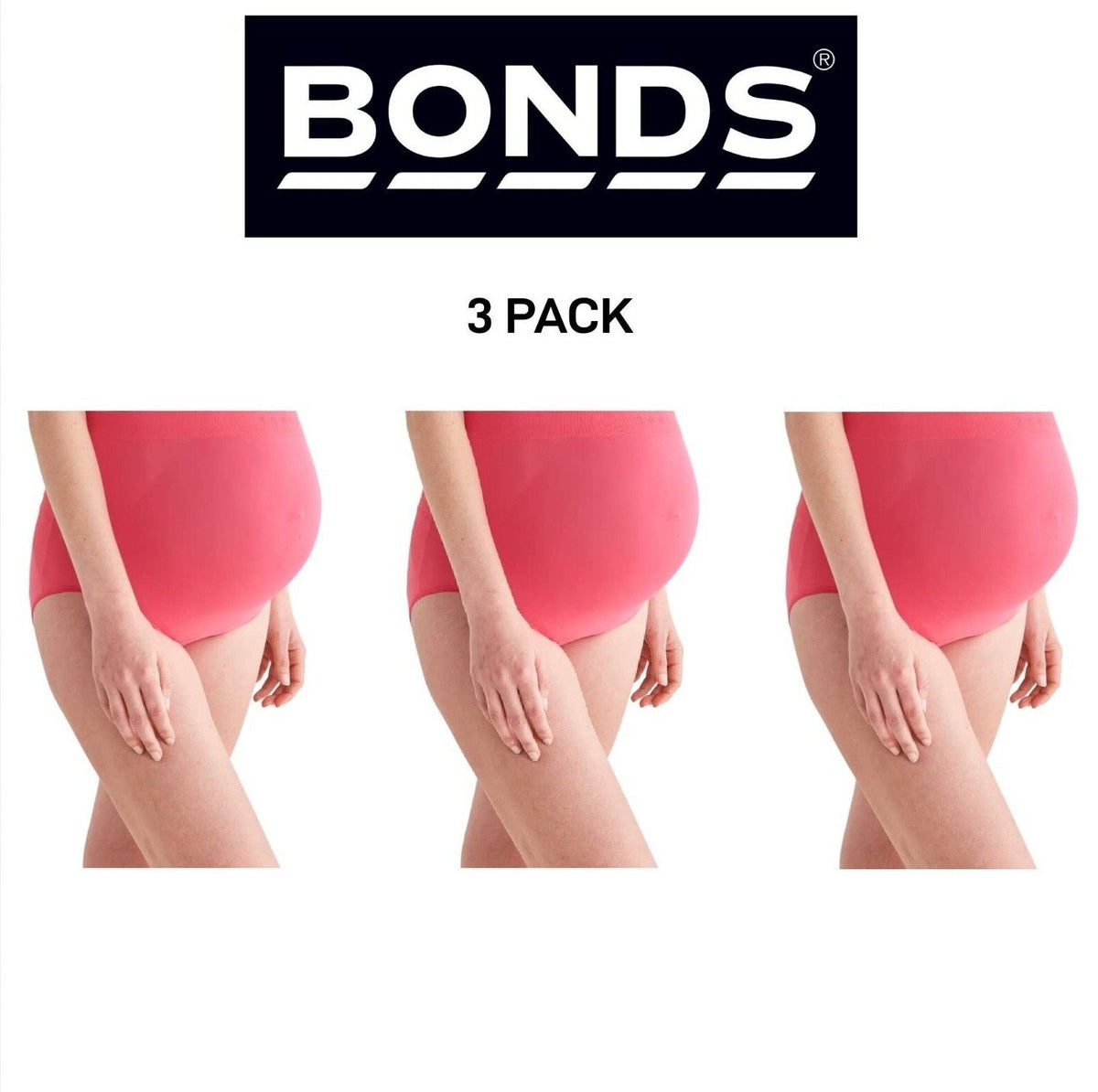 Bonds Womens Bases Over The Bump Maternity Brief Stretch & Smooth 3 Pack WRX8U