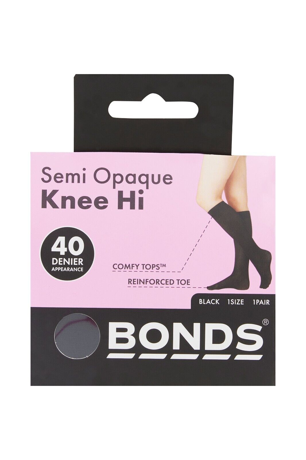 Bonds Womens Semi Opaque Knee High 40 Denier Socks Wide Comfort 8 Pack L79582