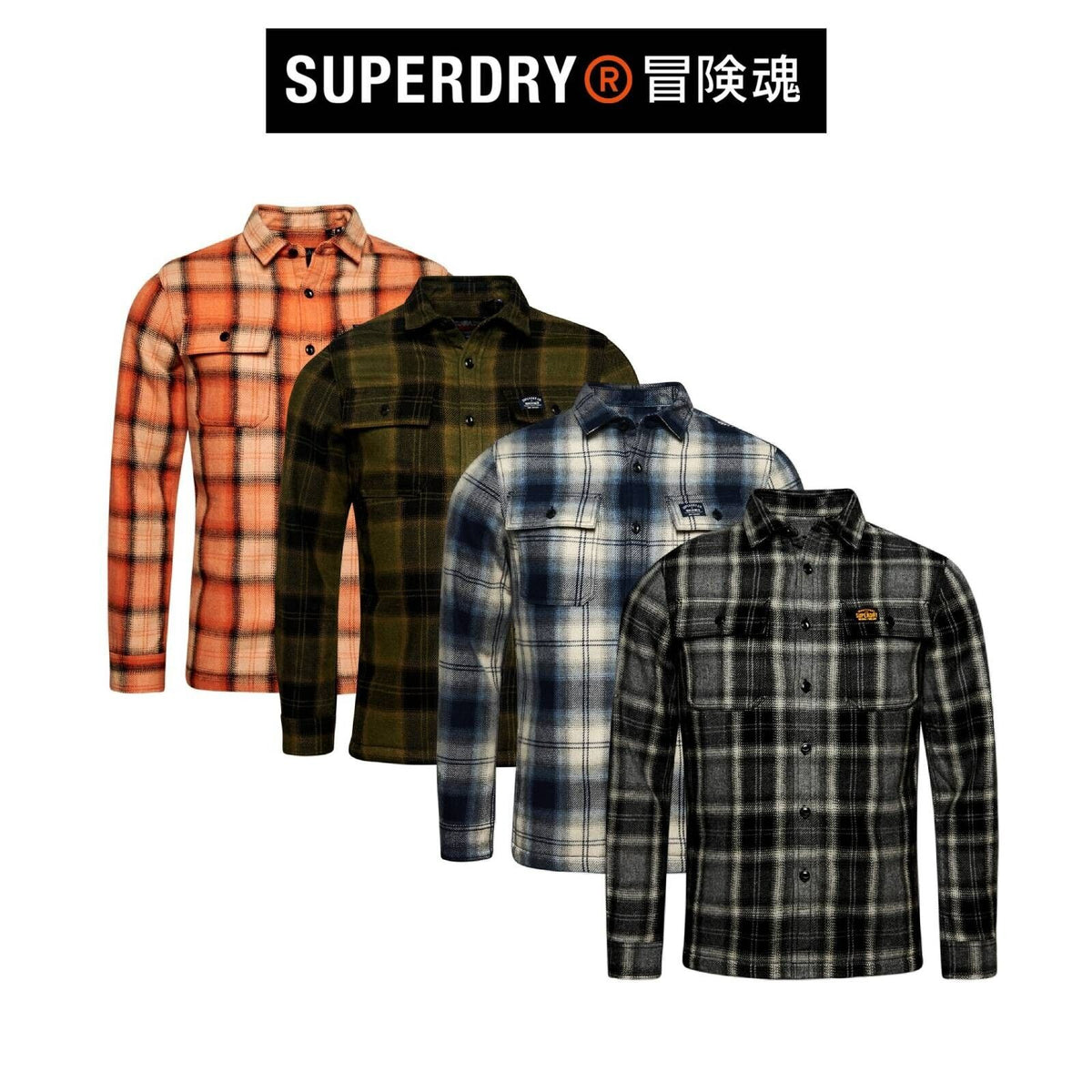 Superdry Mens Wool Miller Warm Stylish Pockets Relaxed Fit Overshirt SM32WS7J