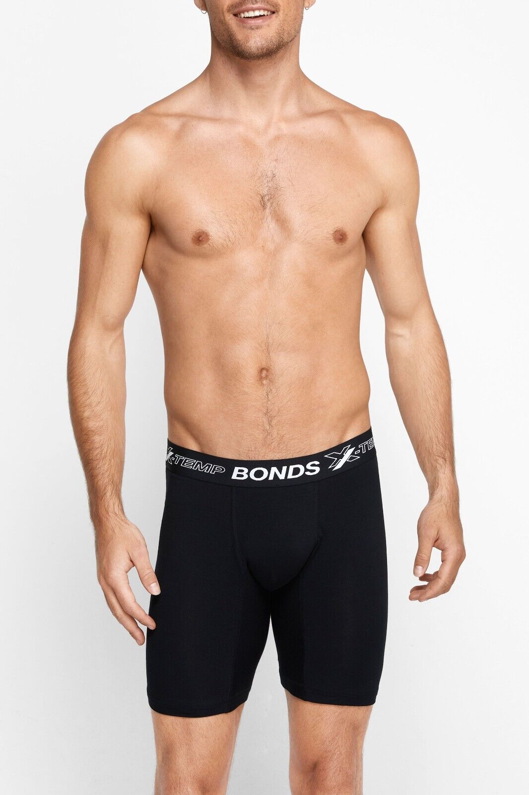 Bonds Mens X-Temp Long Trunk Stretchable Wide Waistband Flat Seams 3 Pack MXEHA