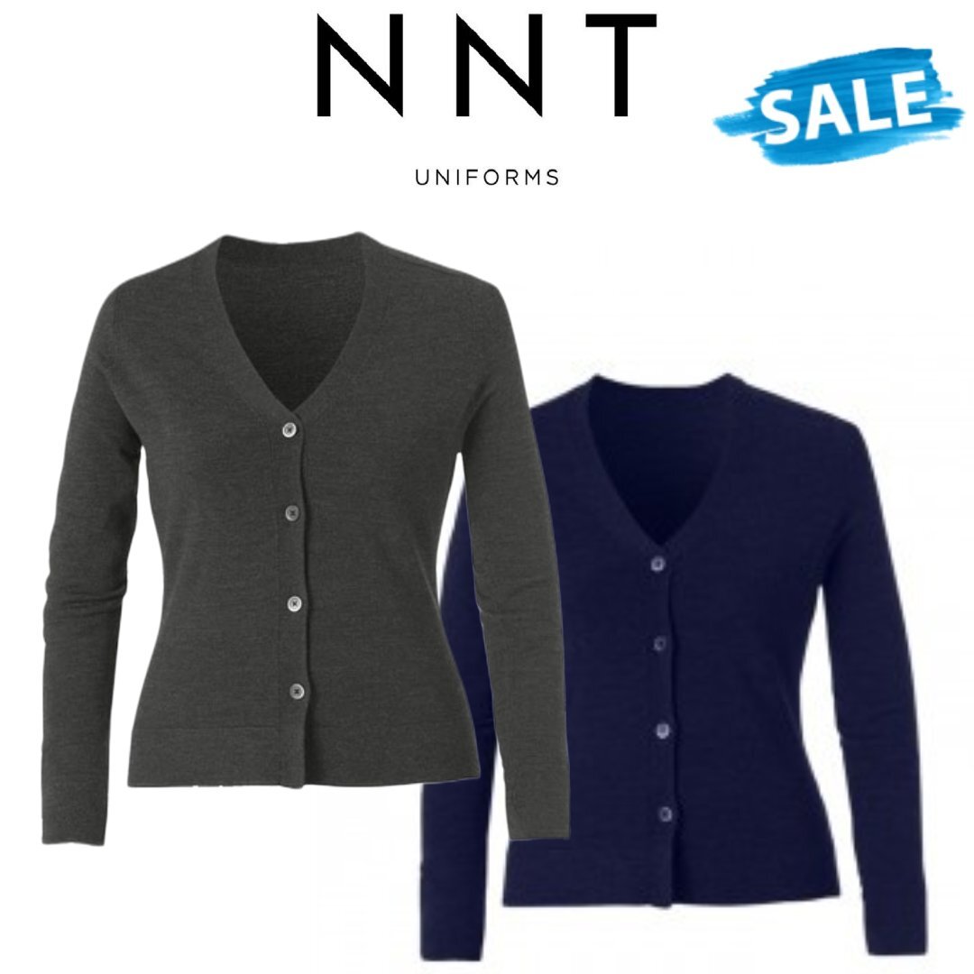 SALE NNT Womens Pure Wool V-Neck Button Up Cardigan Classic Fit CAT518
