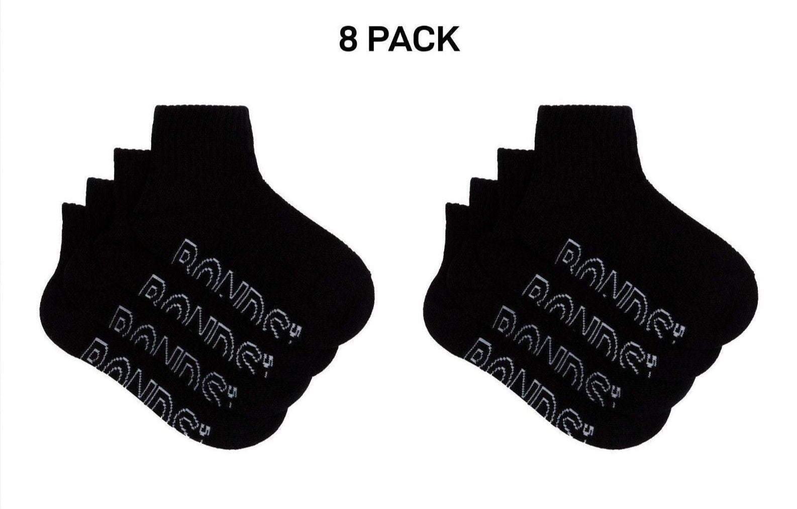 Bonds Kids Logo Light Quarter Crew Lightweight and Breathability 8 Pack RXUT4N