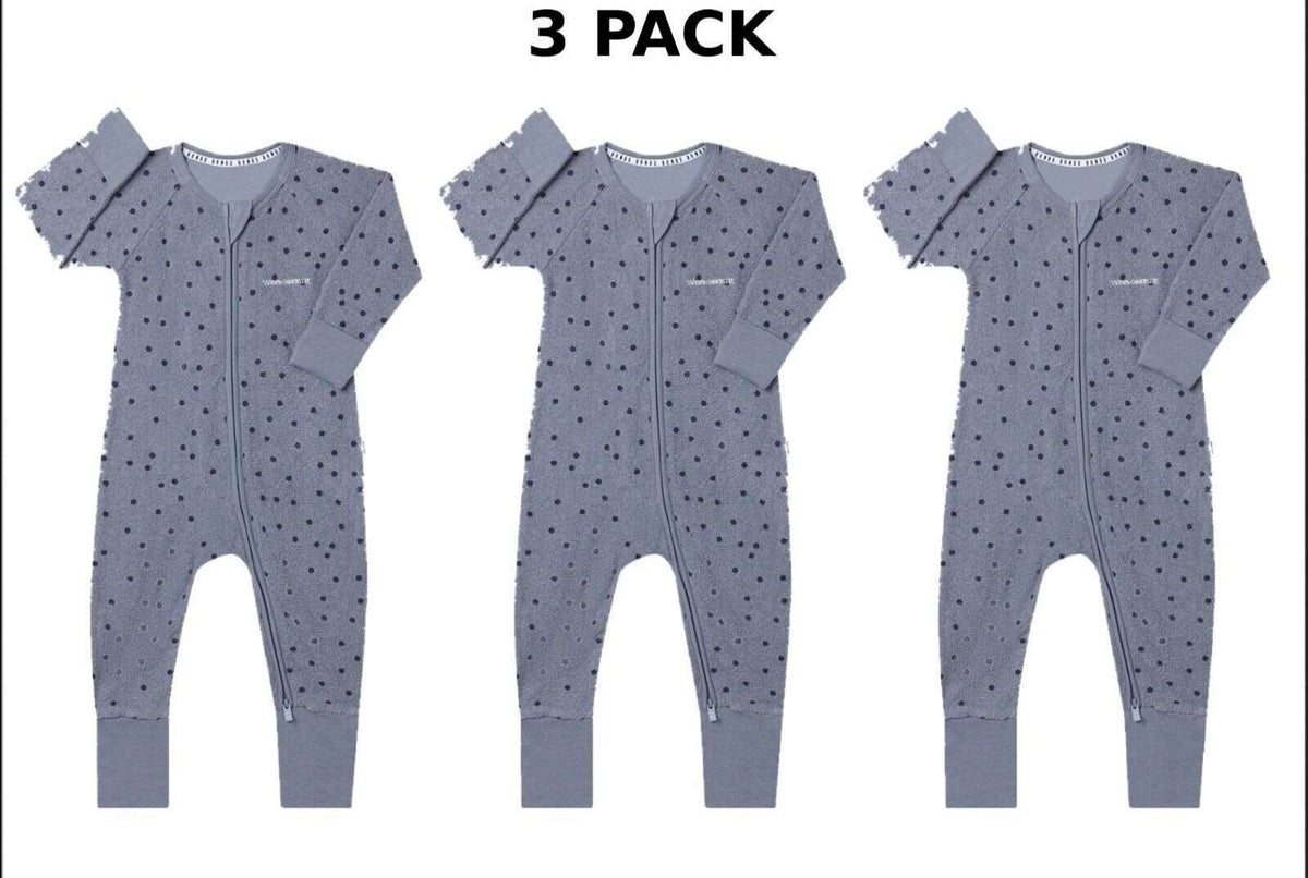 Bonds Baby Poodlette Zip Wondersuit Cotton Safe Protective Zip 3 Pack BZJSA R9R