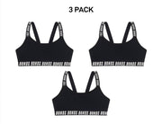 Bonds Girls Performance Pullover Crop Durable and Stretchy Bra 3 Pack UWH41A