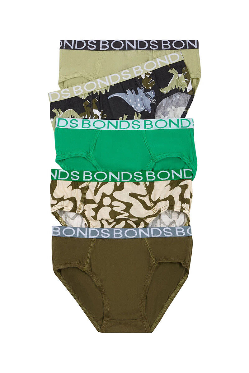 Bonds Boys Brief Soft Stretchable and Comfortable Contoured Fit 5 Pack UWNU5A