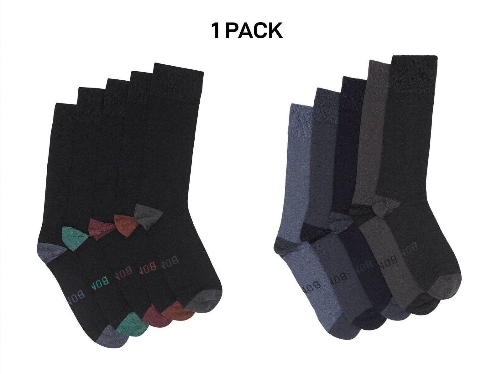 Bonds Mens Bamboo Crew Socks Fine Seams for Comfy Toes & Ankle Support SZFQ5W