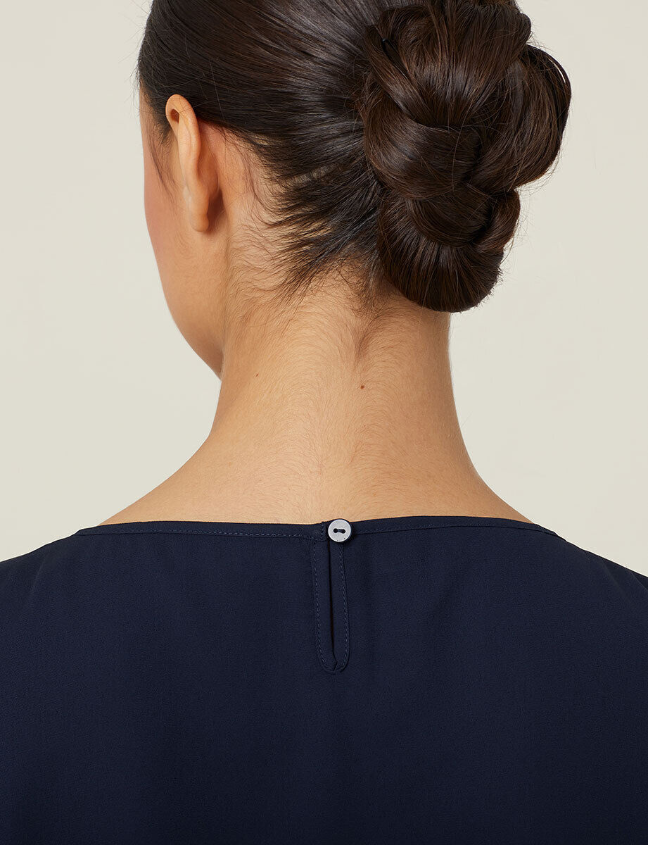 SALE NNT Womens Georgie Cape Short Sleeve Classic Fit Comfortable Blouse CATUKD