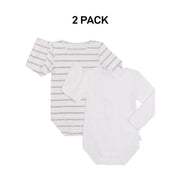Bonds Baby Wonderbodies Long Sleeve Bodysuit Soft Warm and Covered 2 Pack BX47A