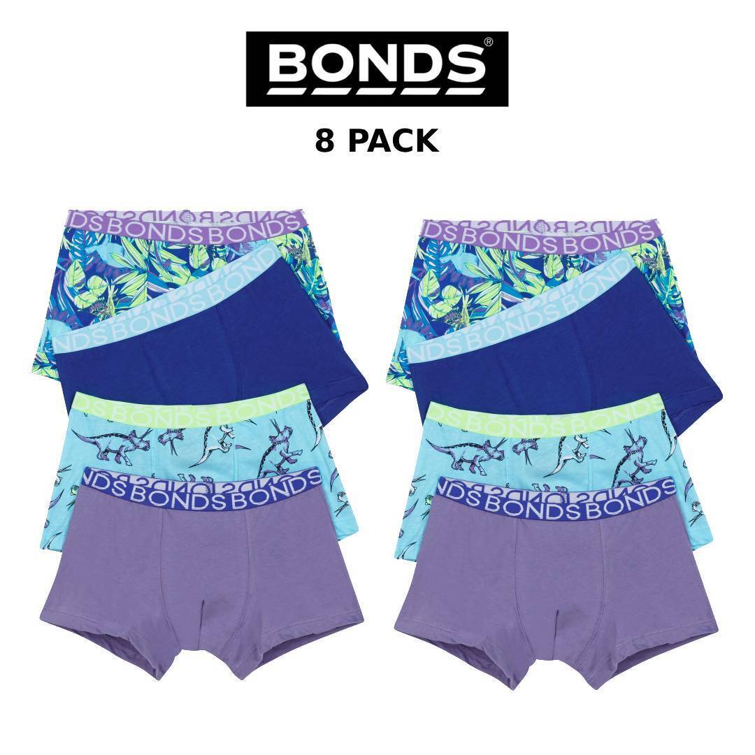 Bonds Boys Trunk Supportive Pouch with Comfy Coverage 8 Pack UWCF4A XS3