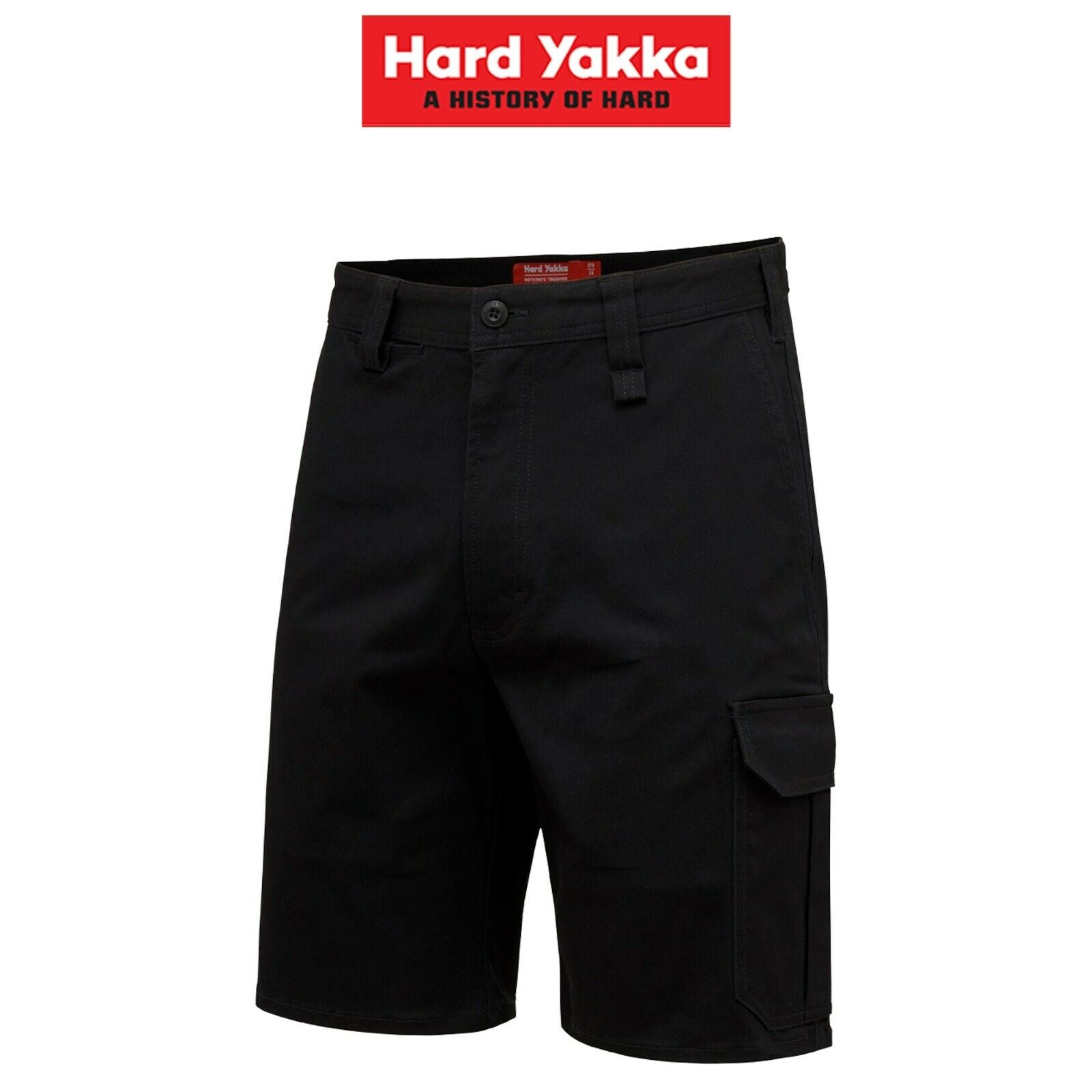 Mens Hard Yakka Core Stretch Cargo Shorts Cotton Drill Work Tough Strong Y05067