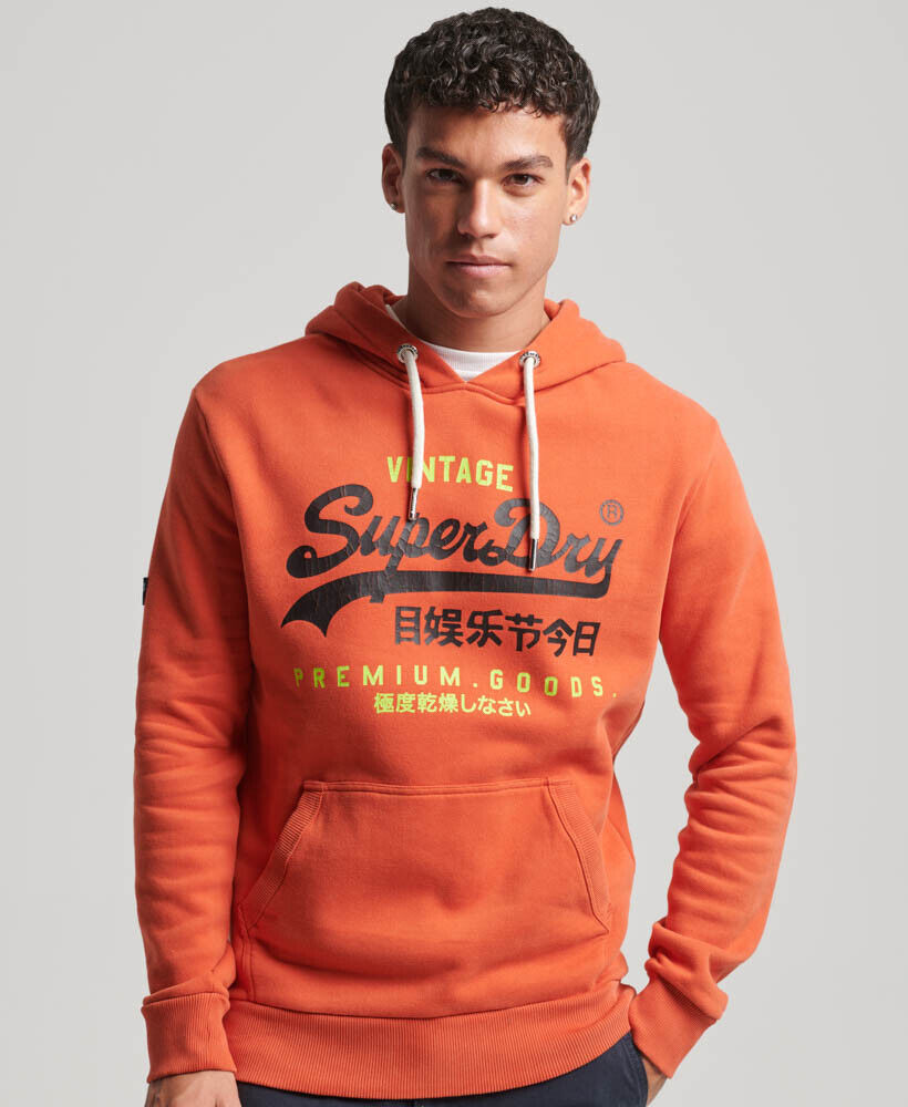 Superdry Mens Classic Vintage Retro Style Logo Comfy Heritage Hoodie SM32WF5G