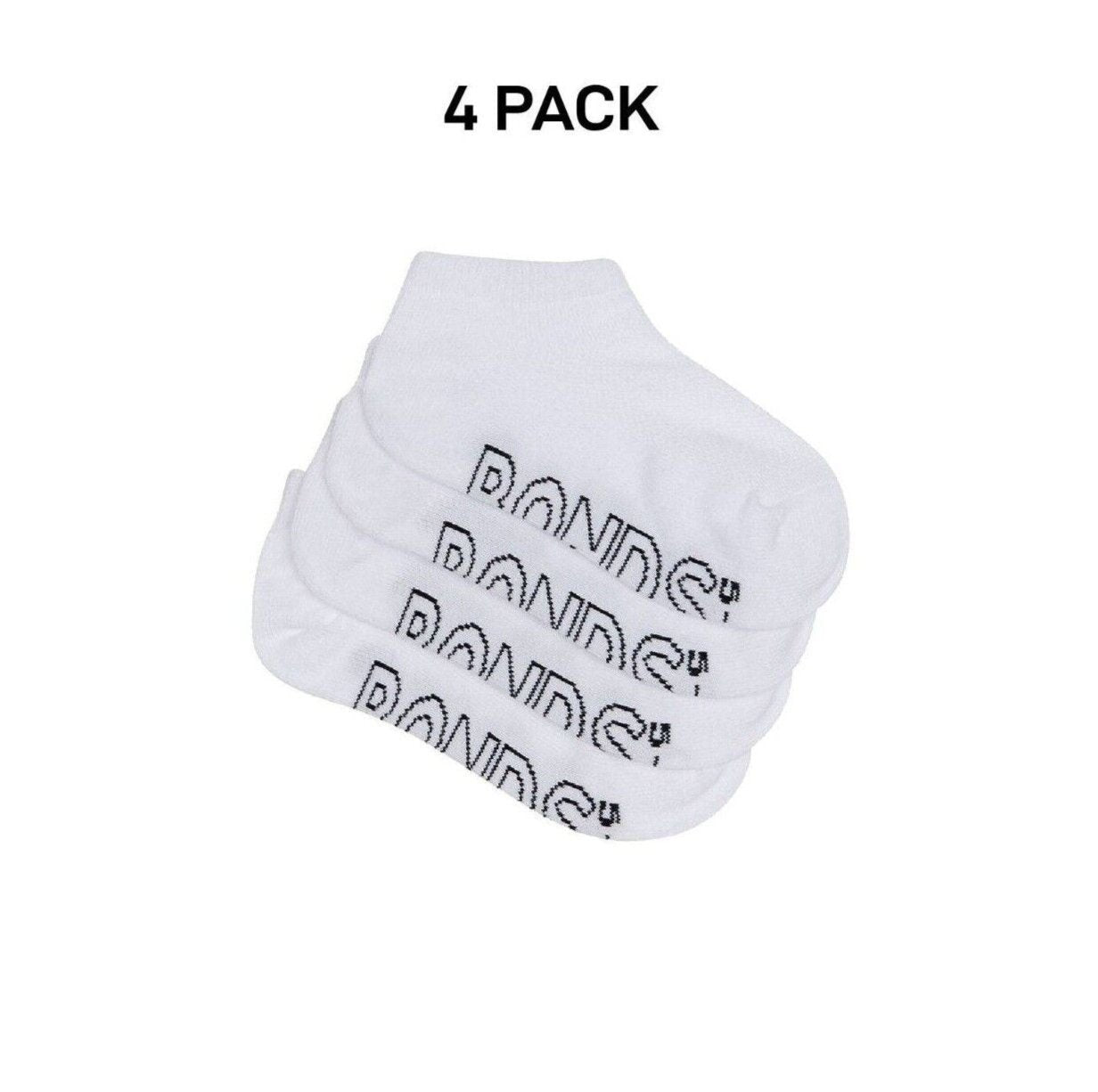 Bonds Kids Logo Light No Show Soft Cotton Breathable Socks 4 Pack RXUU4N