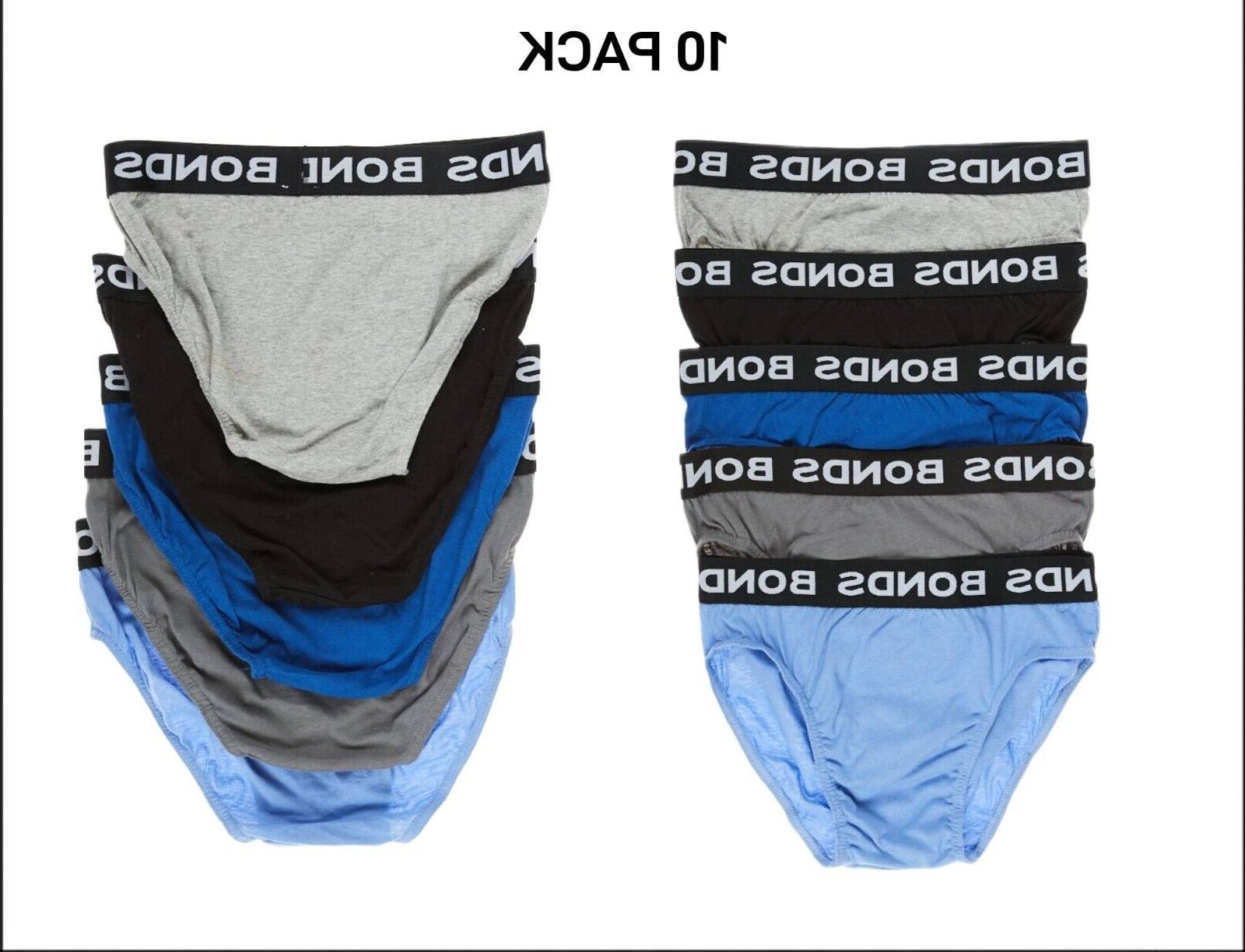 Bonds Mens Hipster Brief  Wide Comfortable Elastic Waistband 10 Pack M8DM5T