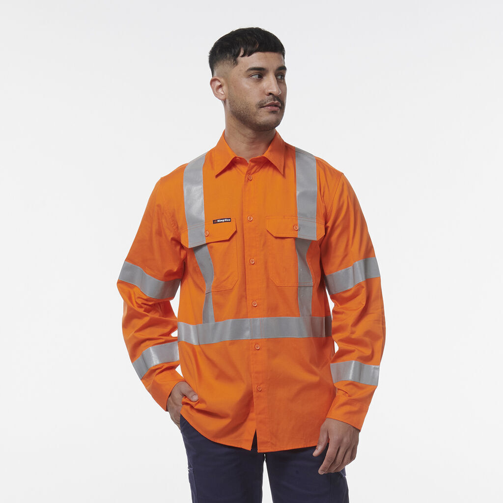 KingGee Mens Workcool Lightweight Breathable NSW Comfy Rail Work Shirt K54016-Collins Clothing Co