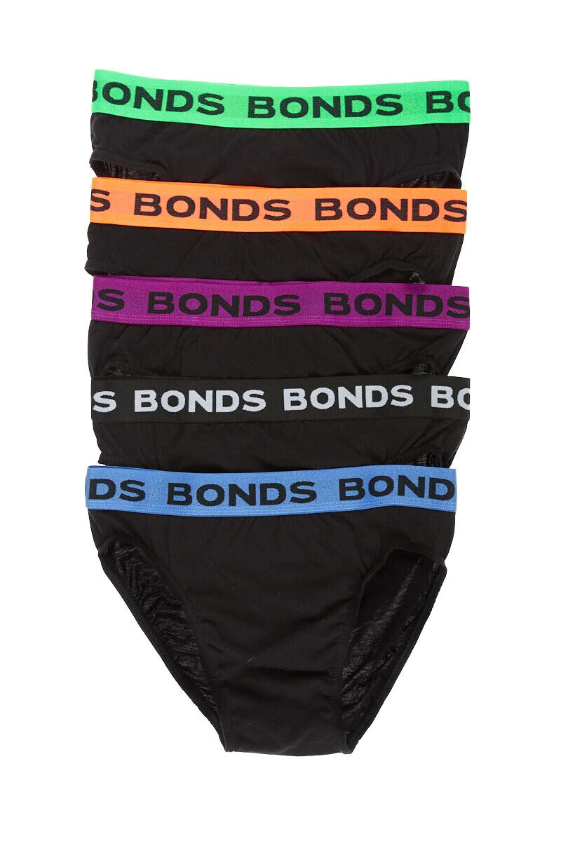 Bonds Mens Hipster Brief Super Soft Branded Elastic Waistband 15 Pack M8DMTX