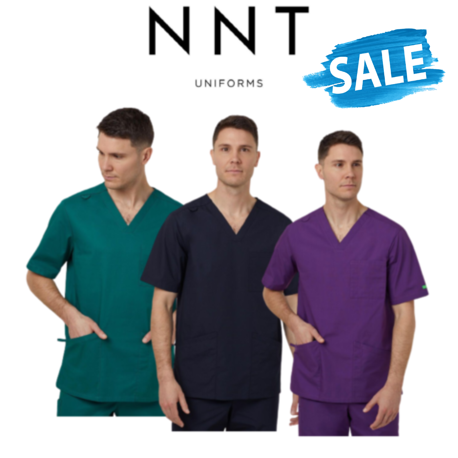SALE NNT Uniform Unisex Chang Relaxed Fit Nurse Workwear Scrub Top CATRFS