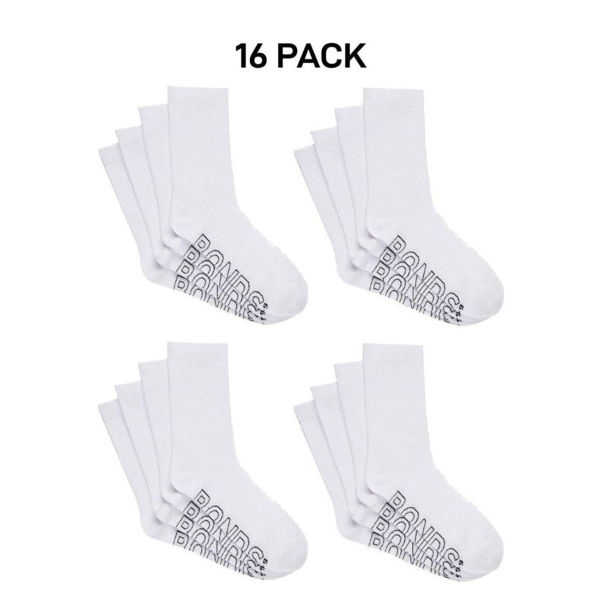 Bonds Mens Logo Lightweight Crew Cooling Zone Stay Put Fit Socks 12 Pack SXMY4N