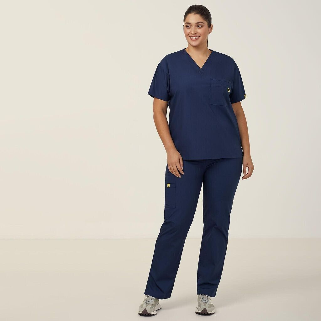 NNT Unisex Wonderwink 2 Pack Origins Pocket V Neck Scrub Top Alpha CATRE4-Collins Clothing Co