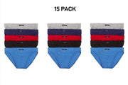Bonds Mens Action Briefs Underwear Soft Cotton & Encased Elastic 15 Pack M8OS5I
